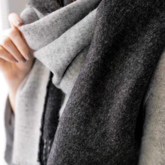 Soft Charcoal Black Scarf - Picture 2 of 6